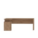 Nowoczesne drewniane biurko biurowe narożne 3 szuflady New Selina WD Katalog