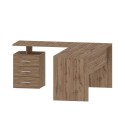 Nowoczesne drewniane biurko biurowe narożne 3 szuflady New Selina WD Stan Magazynowy