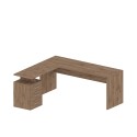 Nowoczesne drewniane biurko biurowe narożne 3 szuflady New Selina WD Wybór