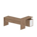 Nowoczesne drewniane biurko biurowe narożne 3 szuflady New Selina WD Model