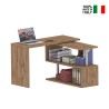 Biurko biurowe narożne drewniane biurko 2 półki Volta WD Sprzedaż