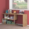Biurko biurowe narożne drewniane biurko 2 półki Volta WD 