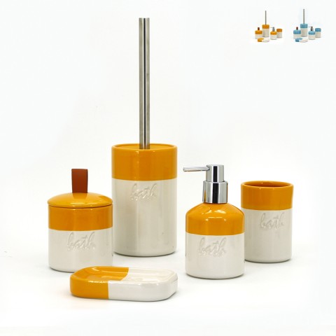 Ceramiczne akcesoria łazienkowe mydelniczka dozownik szczotki do WC Folk Promocja
