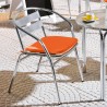 Aluminiowe krzesło z podłokietnikami ogród bar restauracja sztaplowane Sunday Katalog