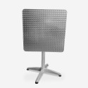 Zestaw 2 aluminiowych krzeseł ze stołem 70x70cm do baru ogrodowego na świeżym powietrzu Bliss Wybór