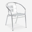 Okrągły stół 70 cm z 2 aluminiowymi krzesłami do baru ogrodowego na świeżym powietrzu Fizz Oferta