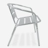 Okrągły stół 70 cm z 2 aluminiowymi krzesłami do baru ogrodowego na świeżym powietrzu Fizz Stan Magazynowy