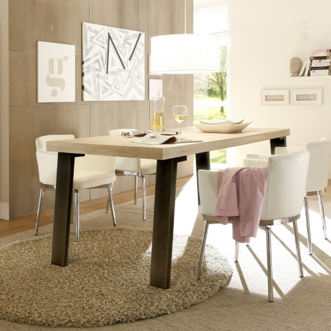 Stół w stylu industrialnym 190x90cm drewno i żelazo Makani Palma Promocja