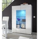Szklana szafa błyszcząca biała nowoczesny salon 121x166cm Murano Wh Katalog