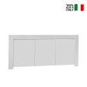 Błyszczące białe drewno 3-drzwiowy szafka do salonu 160cm Amalfi Wh S Sprzedaż