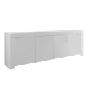 Sideboard 4 drzwiowa szafka do salonu 210cm białe drewno Amalfi Wh XL Oferta