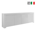 Sideboard 4 drzwiowa szafka do salonu 210cm białe drewno Amalfi Wh XL Sprzedaż