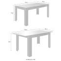 Biały błyszczący nowoczesny stół rozkładany 90x137-185cm Lit Amalfi Stan Magazynowy