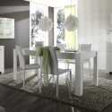 Biały błyszczący nowoczesny stół rozkładany 90x137-185cm Lit Amalfi Rabaty