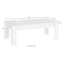 Niski stolik do salonu 65x122cm błyszczący szary nowoczesny Lanz Prisma Wybór