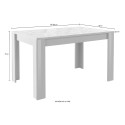 Rozkładany stół do jadalni biały połysk 90x137-185cm Most Prisma Model