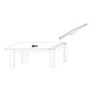 Rozsuwany drewniany stół jadalny 90x137-185cm biały błyszczący Vigo Urbino Model