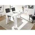 Stół jadalny do salonu 180x90cm błyszczący biały nowoczesny Athon Prisma Model