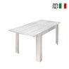 Rozsuwany drewniany stół jadalny 90x137-185cm biały błyszczący Vigo Urbino Oferta