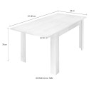 Rozsuwany drewniany stół jadalny 90x137-185cm biały błyszczący Vigo Urbino Cechy