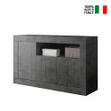 Czarny bufet kredens 3 drzwi nowoczesny salon Urbino Ox M Sprzedaż