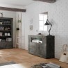 Kredens salon nowoczesny czarny 2 drzwi 110cm Minus Ox Urbino Rabaty