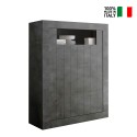 Kredens czarny 2 drzwiowy salon nowoczesny wysokość 144cm Sior Ox Urbino Sprzedaż