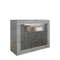 Kredens salon 110cm nowoczesny betonowy czarny oxide 2 drzwi Minus CX Oferta
