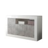 Kredens bufet salonowy 3-drzwiowy 138 cm biały połysk beton Doppel MBC Oferta