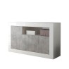 Sideboard bufet salon 3 drzwi 138cm błyszczący biały cement Doppel MBC Oferta