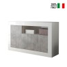 Kredens bufet salonowy 3-drzwiowy 138 cm biały połysk beton Doppel MBC Sprzedaż