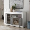 Kredens bufet salonowy 3-drzwiowy 138 cm biały połysk beton Doppel MBC Sprzedaż
