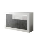 Sideboard 3 drzwi salon nowoczesny błyszczący biały czarny Doppel MBX Oferta