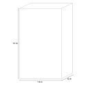 Witryna design 2 drzwi 110x191cm salon biały połysk czarny Dern BX Rabaty