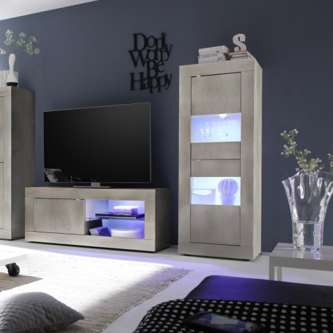 Witryna do salonu nowoczesna drewniana 61x162cm Nina Pc Basic Promocja