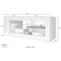 Nowoczesna drewniana szafka RTV 140cm z drzwiami Diver Pc Basic Sprzedaż