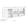 Komoda do salonu/jadalni, 2 drzwi, 4 szuflady, beton, model Dama Ct L Katalog