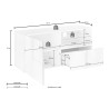 Nowoczesna szafka RTV 121x42cm szary beton Petite Ct Dama Rabaty