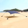 Przenośna osłona przeciwsłoneczna namiot plażowy tkanina ochronna UV 2,3 x 2,3 m Formentera Środki