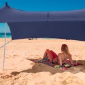 Przenośna osłona przeciwsłoneczna namiot plażowy tkanina ochronna UV 2,3 x 2,3 m Formentera Oferta