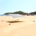 Przenośna osłona przeciwsłoneczna namiot plażowy tkanina ochronna UV 2,3 x 2,3 m Formentera Zakup