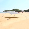 Przenośna osłona przeciwsłoneczna namiot plażowy tkanina ochronna UV 2,3 x 2,3 m Formentera Zakup