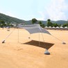 Przenośna osłona przeciwsłoneczna namiot plażowy tkanina ochronna UV 2,3 x 2,3 m Formentera 