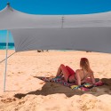 Przenośna osłona przeciwsłoneczna namiot plażowy tkanina ochronna UV 2,3 x 2,3 m Formentera Sprzedaż