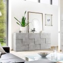 Komoda do salonu z 3 drzwiami szary beton Dama Ct S Rabaty