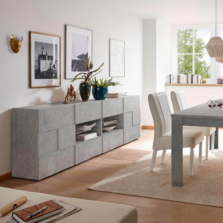 Komoda do salonu/jadalni, 2 drzwi, 4 szuflady, beton, model Dama Ct L Promocja Komoda do salonu/jadalni, 2 drzwi, 4 szuflady, beton, model Dama Ct L Promocja