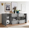 Komoda do salonu/jadalni, 2 drzwi, 4 szuflady, beton, model Dama Ct L Rabaty