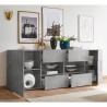 Komoda do salonu/jadalni, 2 drzwi, 4 szuflady, beton, model Dama Ct L Rabaty