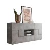 Komoda do salonu 181 cm z 2 drzwiami i 2 szufladami, wzór szachownica, cement, model Dama Ct M Oferta