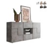 Komoda do salonu 181 cm z 2 drzwiami i 2 szufladami, wzór szachownica, cement, model Dama Ct M Sprzedaż